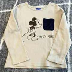 MICKEY MOUSE ミッキーマウス 長袖 カットソー ベージュ 100cm