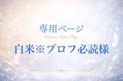 専用ページ 白米※プロフ必読様