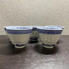 中国茶器 景徳鎮 蛍焼き 湯のみ 5客セット