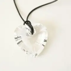 スワロフスキー クリアハートペンダント