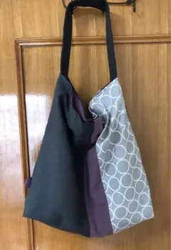 【ハンドメイド】和テイスト配色　ワンハンドルショルダーバック　サブバック