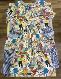 美品】アルベロベロ オレボレブラ ブタさん 刺繍 デニム ワンピース