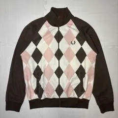 80s FRED PERRY トラックジャケット アーガイルチェック柄 月桂樹