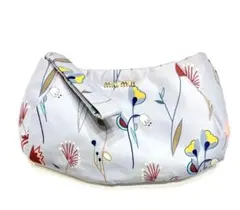 良品☆ミュウミュウ　アクセサリーポーチ　クラッチバッグ　フラワー花柄　ナイロン