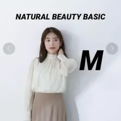 【限定セール開催中】NATURAL BEAUTY BASIC シアーブラウス　M