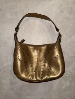 y2k 00s archive ゴールド スタッズ レザー ハンドバッグ