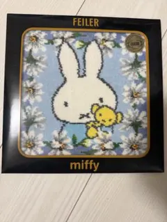 新品未開封 ミッフィー ホワイトマーガレット フェイラー タオル ハンカチ お花