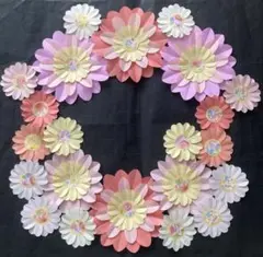 壁面飾り　春の花飾り　3月　4月　卒園　入園　ピンク系