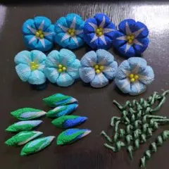 B-385 つまみ細工 花 パーツ