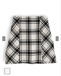 バックリボンツイードチェックミニスカート［gm699］