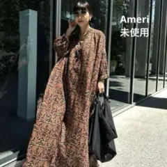 未使用★Ameri★INDIA PRINT TURN OVER DRESS★