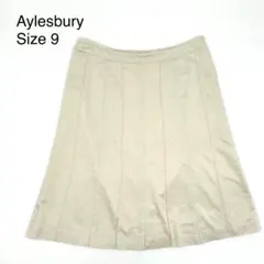 アリスバーリー 美品 Aラインスカート ベージュ 上品 膝丈 通勤 清楚