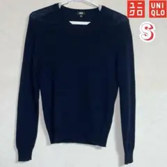 UNIQLO ネイビーVネック セーター S