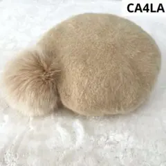 moco様　CA4LA ベレー帽　フォックスファー　ポンポン　アンゴラ　ラビット