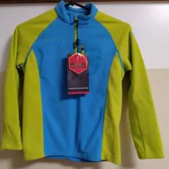 MILLETミレー　キッズフリース130㌢アウトドア　ブルー ハーフジップ 長袖