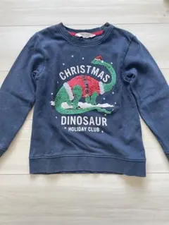H&M キッズ　クリスマス　トレーナー　クリスマスセーター　冬　恐竜　サンタ