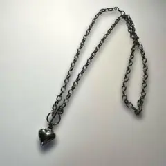 ハート型チェーンネックレス シルバー