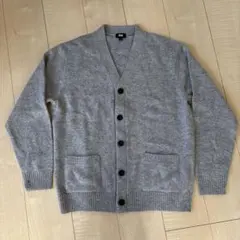 UNIQLO ラムVネックカーディガン M 04 GRAY 2025モデル