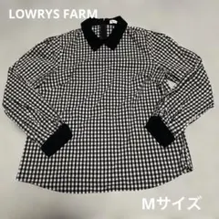 LOWRYS FARM ギンガムチェック 長袖ブラウス