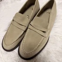 美品 ZARA ローファー スエード シューズ 靴 レディース 37サイズ