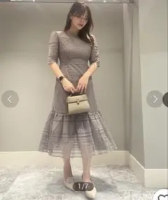 半額/美品CELFORD レースワンピース ピンクベージュ - メルカリ