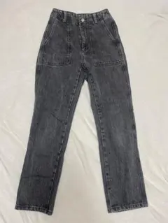 ハイウエストレディースパンツ黒