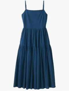 そると様専用 無印良品 強撚ボイル キャミソールワンピース Sサイズ ネイビー