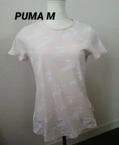 PUMA ピンク Tシャツ Mサイズ ロゴプリント【中古品】