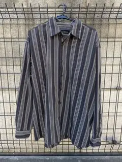 90s'黒ストライプシャツ XL
