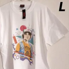 ストレンジャーシングス ダスティン Tシャツ ホワイト Lサイズ　Netflixのサムネイル