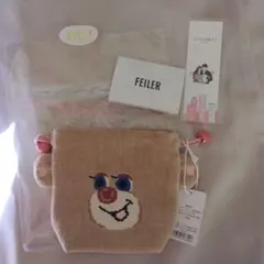 FEILER☆ドアップ・テディガール・耳付き巾着