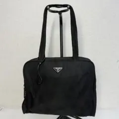 ☆プラダ PRADA☆トートバッグ 南京錠 ブラック ナイロン ギャラ付き