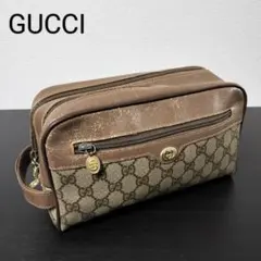 GUCCIグッチ GGスプリーム クラッチバッグ セカンドバッグ PVC×レザー
