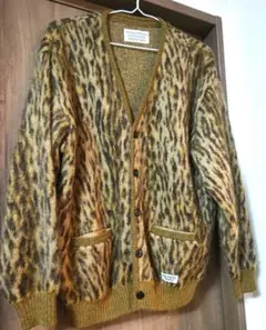 WACKO MARIA レオパード モヘアニットカーディガン Lsize