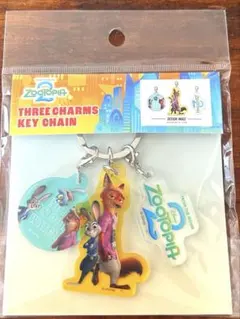 ディズニーズートピア2 劇場版3チャームキーチェーン　ニック＆ジュディ　ゲイリー
