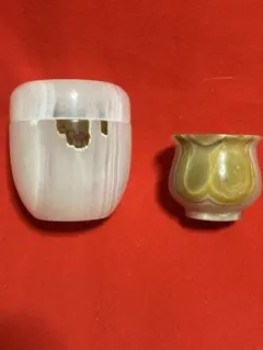 茶道具　天然石　棗　天然石　お猪口