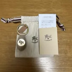 IL BISONTE レザーキーホルダー ベージュ　キーリング