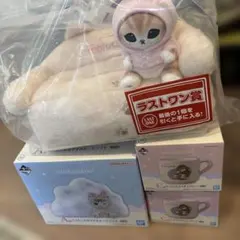 mofusand ティッシュケースとマグカップセット　ラストワン賞とA賞