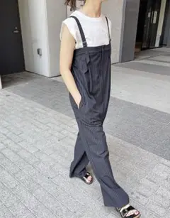 美品 スピックアンドスパン 24AW ベアオールインワン ネイビー 38 Spick & Span（スピックアンドスパン）の「ベアオールインワン
