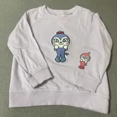 綿100% 着用10回未満　薄紫色 コンキンちゃん　刺繍 トレーナー 100