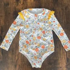 花柄長袖ベビー水着（女の子）