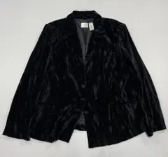 90s Vintage レーヨン ベロア テーラードジャケット Y2K グランジ