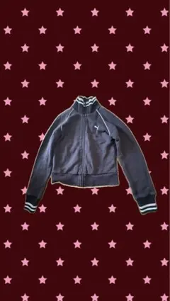 【PUMA】トラックジャケット S ブラウン×ピンク ジップアップ Y2K