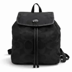 COACH コーチ シグネチャー ナイロン リュック ブラック バックパック