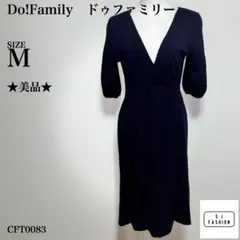 Do!Family ドゥファミリー ワンピース Vネック 日本製 M ネイビー