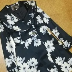 美品★花柄コートワンピ