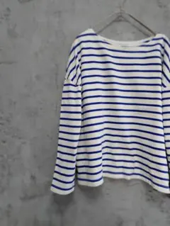 即決価格　earthmusic＆ecology　 ボーダー　7分袖　カットソー