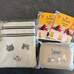 【新品・未開封】KALDI ネコの日 ガジェットケース&3段マルチポーチポーチ