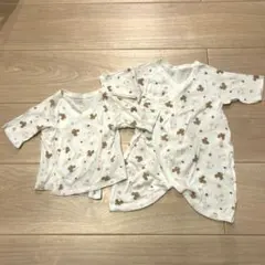 くまのがっこう ベビー肌着 2枚セット 50〜60サイズ
