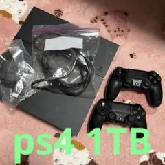 ps4 プレーステーション4 1TB 本体　コントローラ2個付き　箱あり